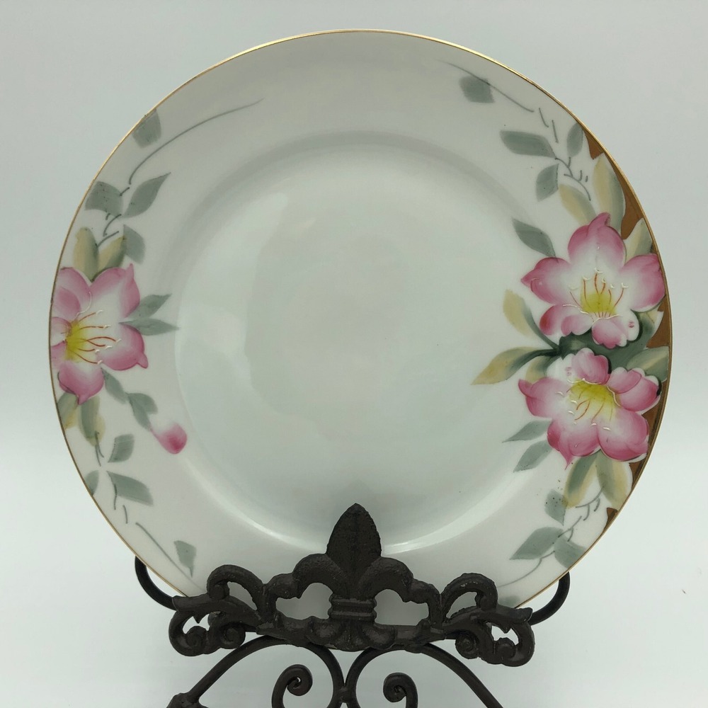 2 Noritake*AZALEA DINNER PLATES GREEN MARK 19322 VINTAGE EXCELLENT 9 7/8" - Picture 2 of 6